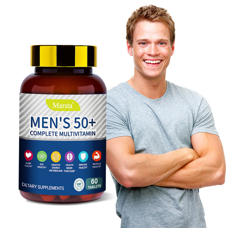 MEN'S 50+ Complete Multivitamin

Vitamin A

Vitamin C

Vitamin D

Vitamin E